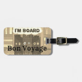 Creëer uw eigen, grappige, inspirerende reis bagagelabel (Voorkant horizontaal)