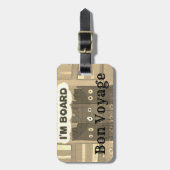 Creëer uw eigen, grappige, inspirerende reis bagagelabel (Voorkant verticaal)