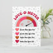 Creëer Uw Eigen Grappige Liefdesmeter Feestdagenkaart (Staand voorkant)