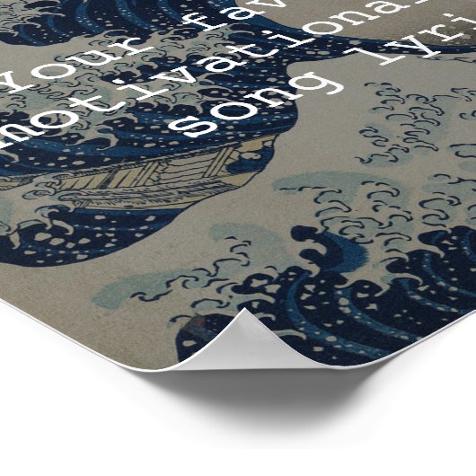 Creëer uw eigen Great Wave Quote Poster (Hoek)