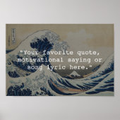 Creëer uw eigen Great Wave Quote Poster (Voorkant)