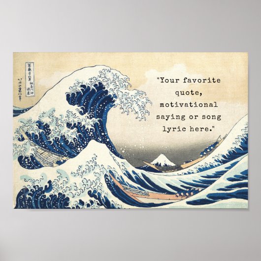 Creëer uw eigen Great Wave Quote Poster (Voorkant)