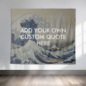 Creëer uw eigen Great Wave Quote Wandkleed