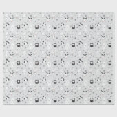 Creëer uw eigen grijs en wit bos dieren cadeaupapier (Vlak)