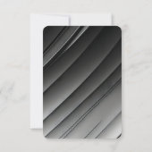 Creëer uw eigen grijswaardendiagonale swipe RSVP kaartje (Achterkant)