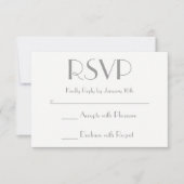 Creëer Uw eigen grijze en witte RSVP (Voorkant)