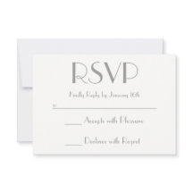 Creëer Uw eigen grijze en witte RSVP
