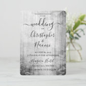 Creëer uw eigen grijze vintage bruiloft kaart (Staand voorkant)
