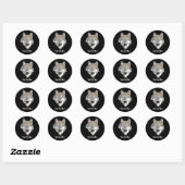 Creëer Uw eigen Grijze Wolf Classic Ronde Sticker (Vel)