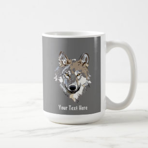 Creëer Uw eigen Grijze Wolf Coffee-Mok Koffiemok