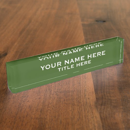 Creëer Uw eigen groen Naambordje (Zijkant)