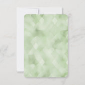 Creëer uw eigen  groene achtergrondtextuur RSVP kaartje (Achterkant)
