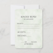 Creëer uw eigen  groene achtergrondtextuur RSVP kaartje (Voorkant)