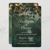 Creëer uw eigen groene bladeren en lichten kaart (Voorkant / Achterkant)