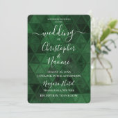 Creëer uw eigen groene driehoekspatroon kaart (Staand voorkant)