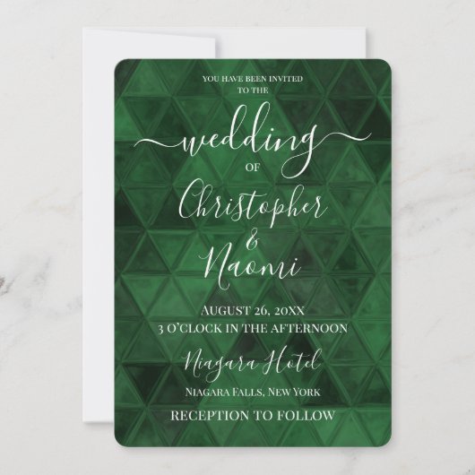 Creëer uw eigen groene driehoekspatroon kaart (Voorkant)