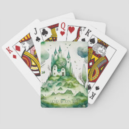 Creëer Uw eigen groene fantasy kasteellandschap Pokerkaarten
