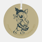 Creëer Uw Eigen Groene & Gouden Ganeshfluit Glas Ornament (Achterkant)