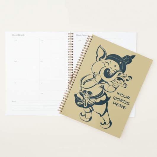 Creëer Uw Eigen Groene & Gouden Ganeshfluit Planner (Display)