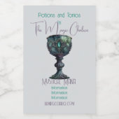 Creëer Uw eigen groene kelk Voedselcontainer Etiket (Enkel label)