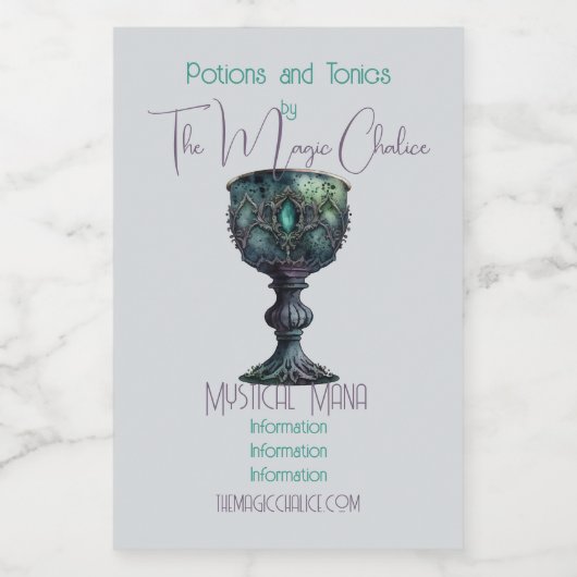 Creëer Uw eigen groene kelk Voedselcontainer Etiket (Enkel label)