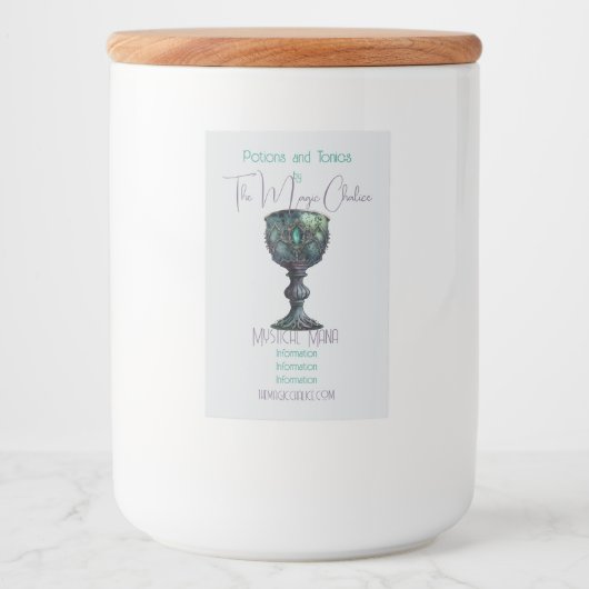 Creëer Uw eigen groene kelk Voedselcontainer Etiket (Voorkant)