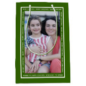 Creëer uw eigen groene kerstvakantie foto medium cadeauzakje (Voorkant)