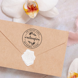 Creëer Uw eigen groene Rustige Ronde Ronde Adres Zelfinktende Stempel