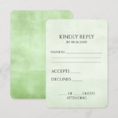 Creëer uw eigen groene textuur RSVP kaartje (Voorkant / Achterkant)