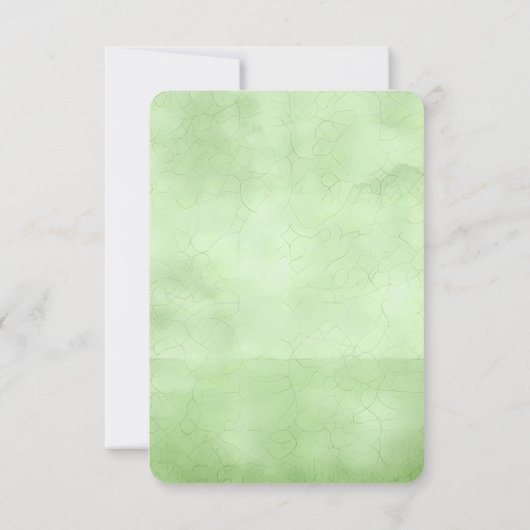 Creëer uw eigen groene textuur RSVP kaartje (Achterkant)