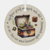Creëer Uw eigen grootste schat Glas Ornament (Achterkant)