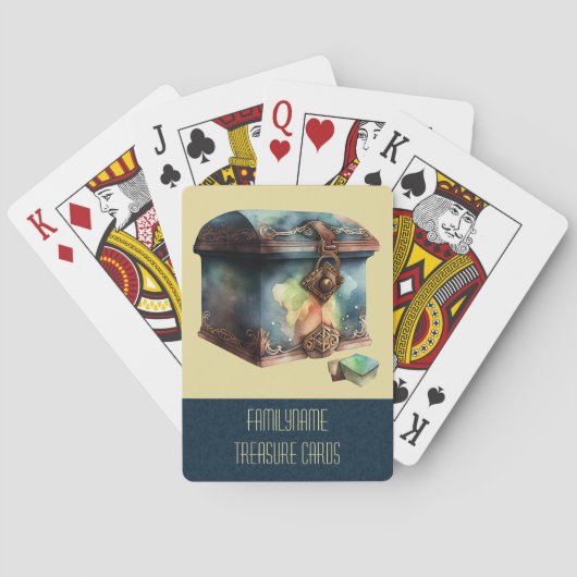 Creëer Uw eigen grootste schat Waterverf Pokerkaarten (Achterkant)