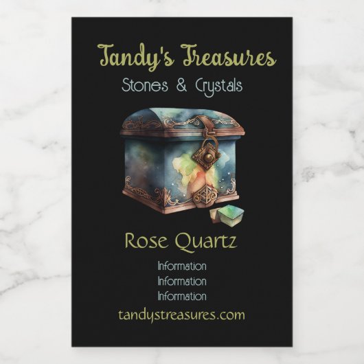 Creëer Uw eigen grootste schat Waterverf Wijn Etiket (Enkel label)