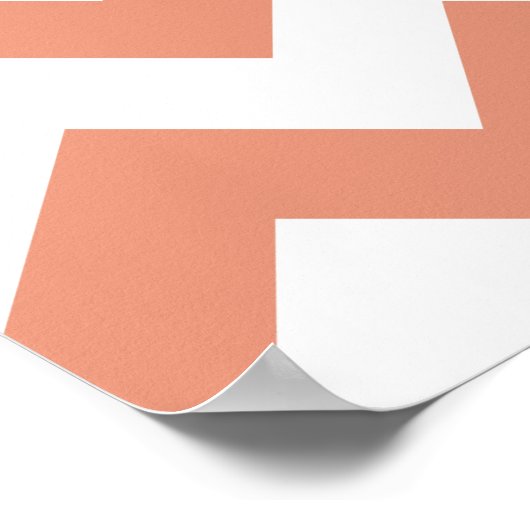 Creëer Uw eigen grote, donkere zalm Zigzag Patroon Poster (Hoek)