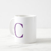 Creëer Uw Eigen Grote Paarse Monogram Koffiemok (Voorkant links)