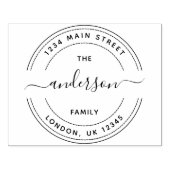 Creëer Uw eigen grote ronde familienaam Rubberstempel (Afrduk)