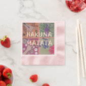 Creëer Uw eigen Hakuna Matata Afrikaanse print Servet (Insitu)