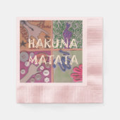 Creëer Uw eigen Hakuna Matata Afrikaanse print Servet (Voorkant)