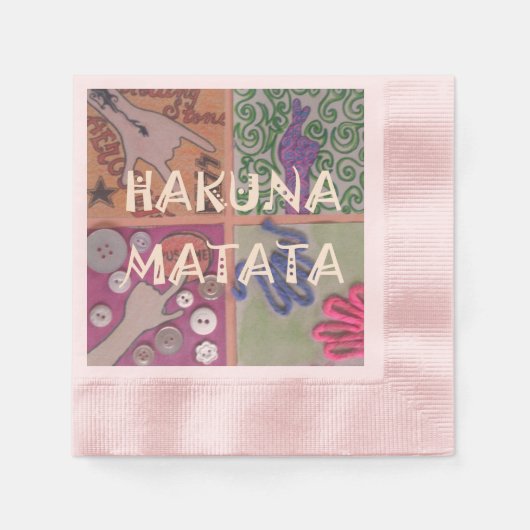 Creëer Uw eigen Hakuna Matata Afrikaanse print Servet (Voorkant)