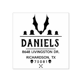 Creëer Uw eigen Halloween retouradres Rubberstempel