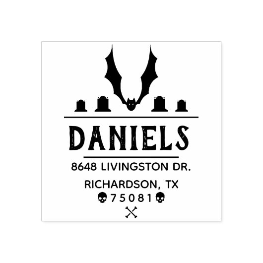 Creëer Uw eigen Halloween retouradres Rubberstempel (Afrduk)