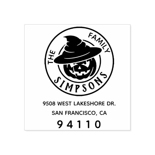 Creëer Uw eigen Halloween retouradres Rubberstempel (Afrduk)