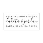 Creëer Uw eigen hand getekend script retour adres Rubberstempel (Afrduk)