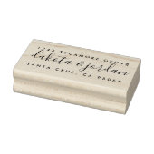 Creëer Uw eigen hand getekend script retour adres Rubberstempel (Stempel)