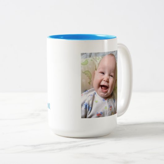 Creëer Uw Eigen Handdruk voor Oma Tweekleurige Koffiemok (Voorkant rechts)