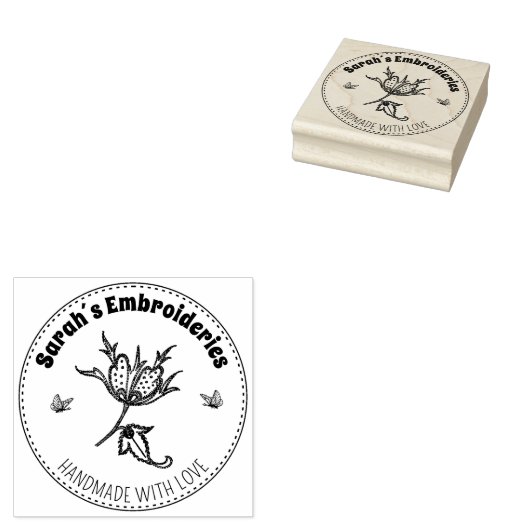 Creëer uw eigen handgemaakte borduurwerk rubberstempel (Gestempeld)