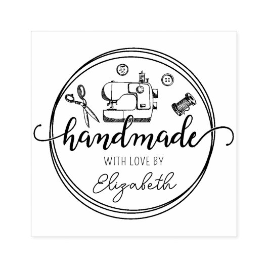 Creëer uw eigen handgemaakte naaien rubberstempel (Afrduk)