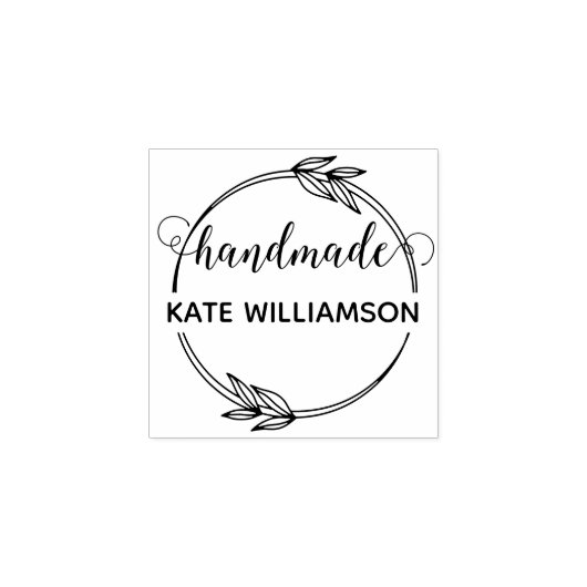 Creëer Uw eigen handgemaakte naam Mini Rubberstempel (Afrduk)