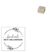 Creëer Uw eigen handgemaakte naam Mini Rubberstempel (Gestempeld)