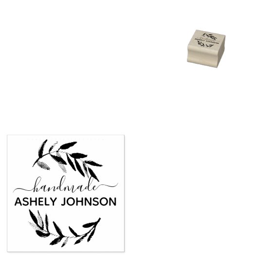 Creëer Uw eigen handgemaakte naam Rubberstempel (Gestempeld)